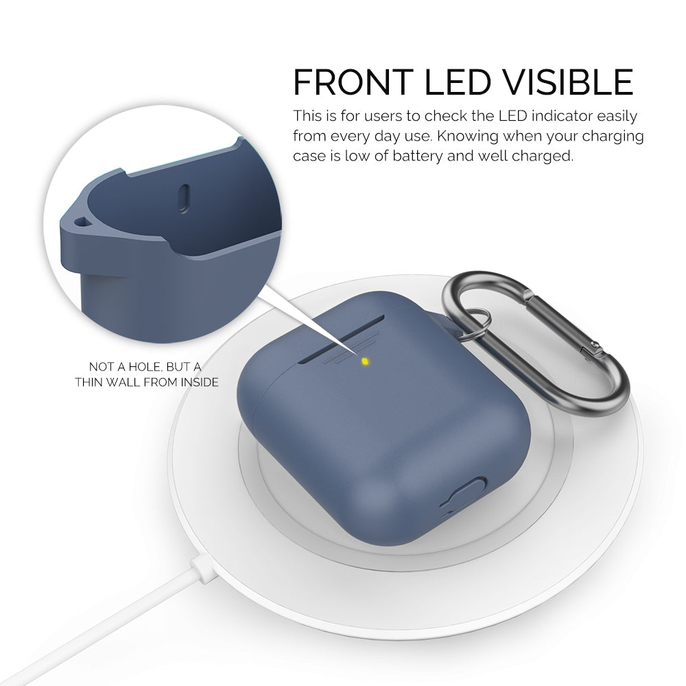 AHASTYLE PT-06-F For AirPods with Charging Case (2016) (2019) AirPods with Wireless Charging Case (2019) Anti-dust Plug Design Splittable Silicone Cover with Hook AHASTYLE PT-06-F For AirPods with Charging Case (2016) (2019) AirPods with Wireless Charging Case (2019) Anti-dust Plug Design Splittable Silicone Cover with Hook